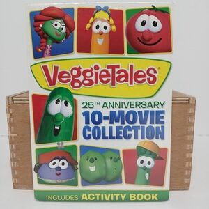 Veggie Tales 25th Anniversary 10-Movie Collection DVD w/ Activity Book
